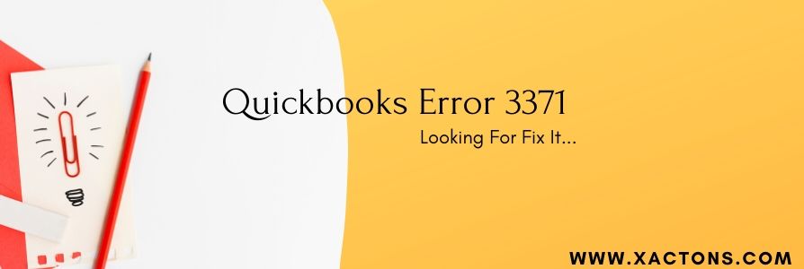 Quickbooks Error 3371